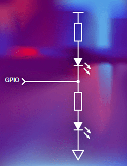 Dual LEDs Single GPIO