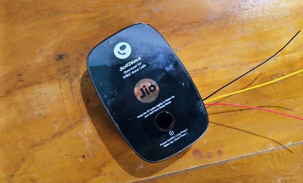 Jio M2S Router Battery Wires Soldered
