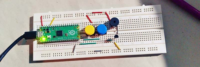 RPi Pico LED BZ Breadboard