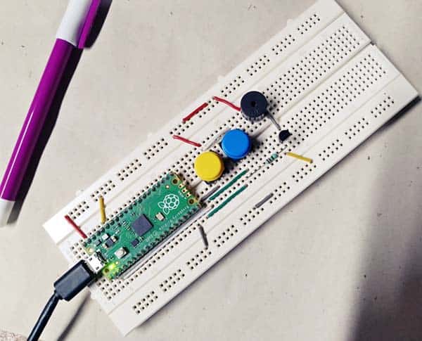 RPi Pico LED Buzzer Breadboard