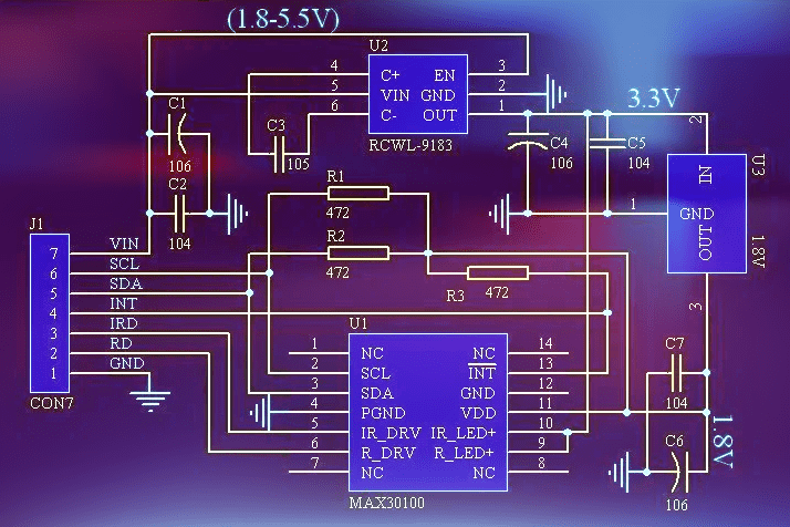 MAX30100 Module Schematic