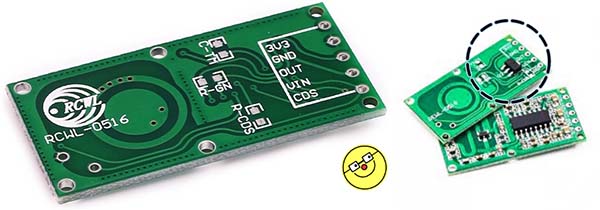 RCWL-0516 PCB Version x2