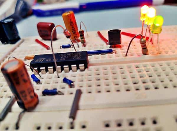 Dog Collar LED Breadboard