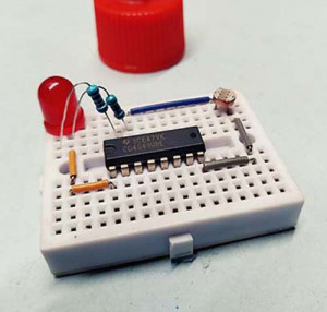 LED Throwie Breadboard Prototype