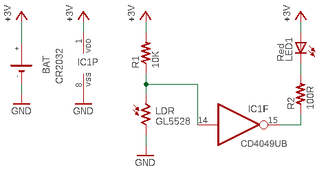 LED Throwie Schematic