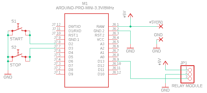 Pro Mini Start Stop Switch Schematic
