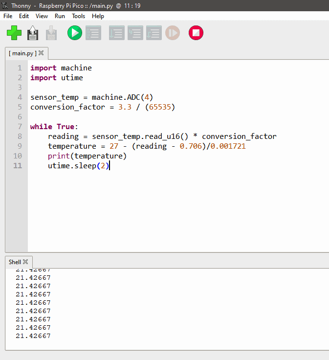 Reading Internal Temperature