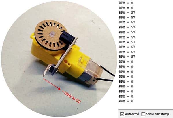 Robo Motor Optical Encoder Test x2