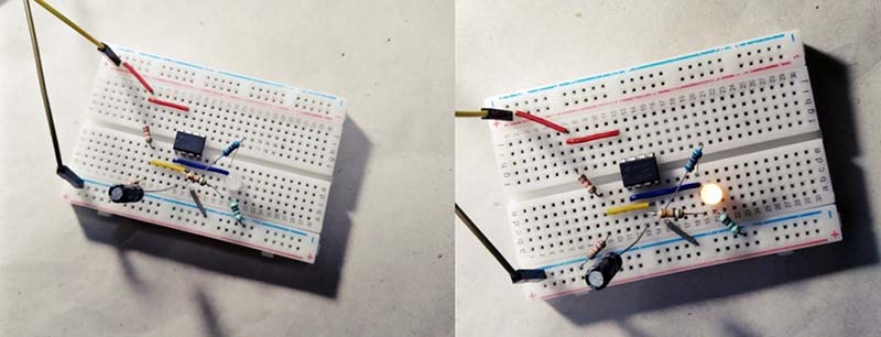 Flashing Yellow Gate Light Basic Test Prototype