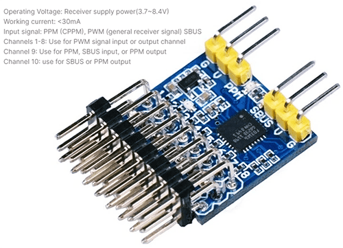 8CH-PWM-PPM-SBUS Signal Conversion Module