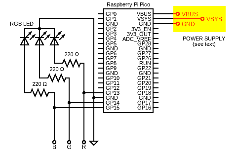 Rpi Pico RGB Orb Light Schematic