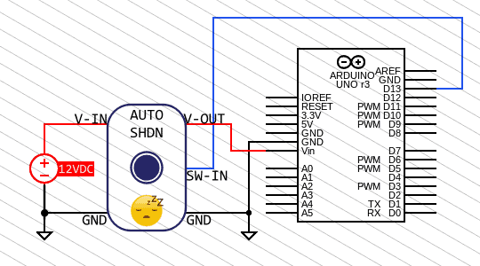 Auto Shutdown Arduino Uno Setup v1