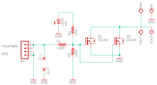 Dual MOSFET Switch Schematic