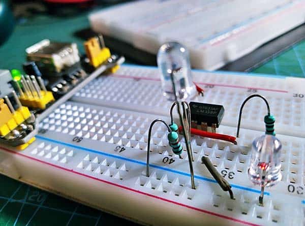 IRED and LM358 Breadboard