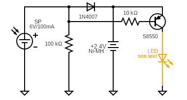 Solar LED Candle Schematic