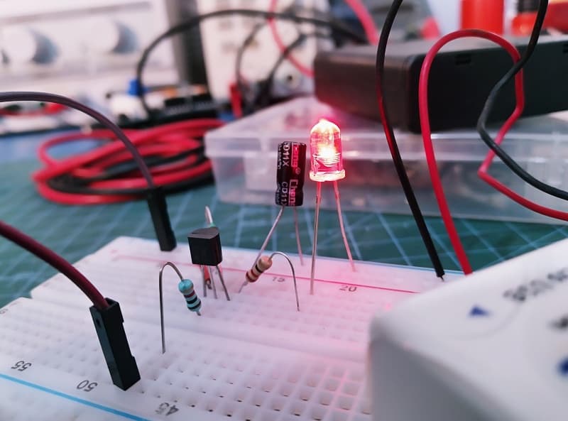 Water Activated LED Marker Breadboard