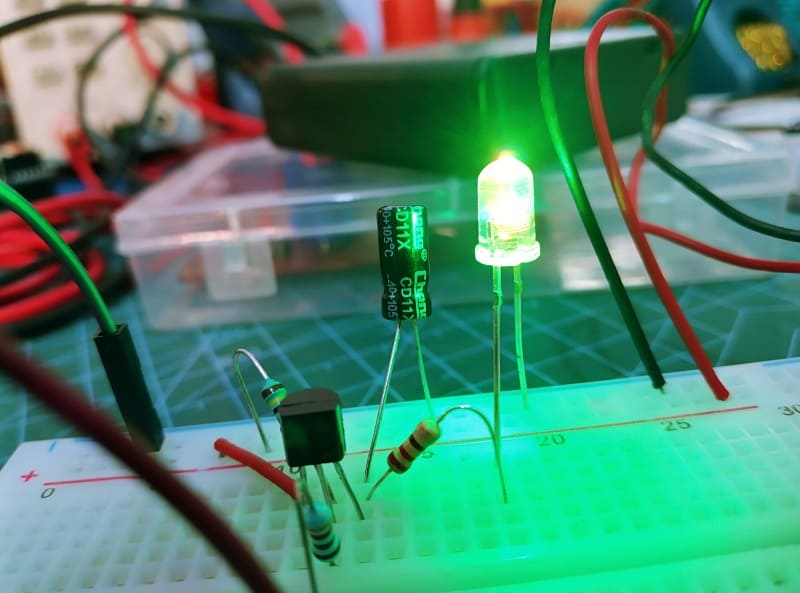 Water Activated LED Marker Breadboard