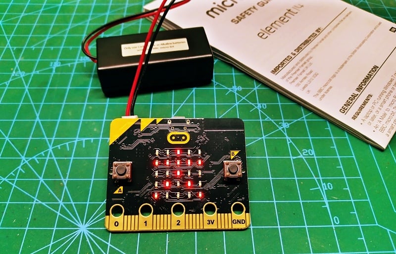 BBC MicroBit LED Badge Prototype