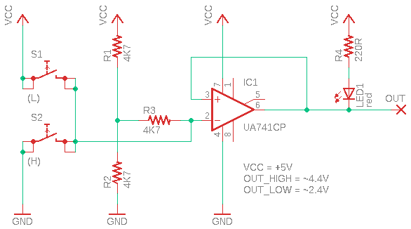 LM741 Bistable Schematic