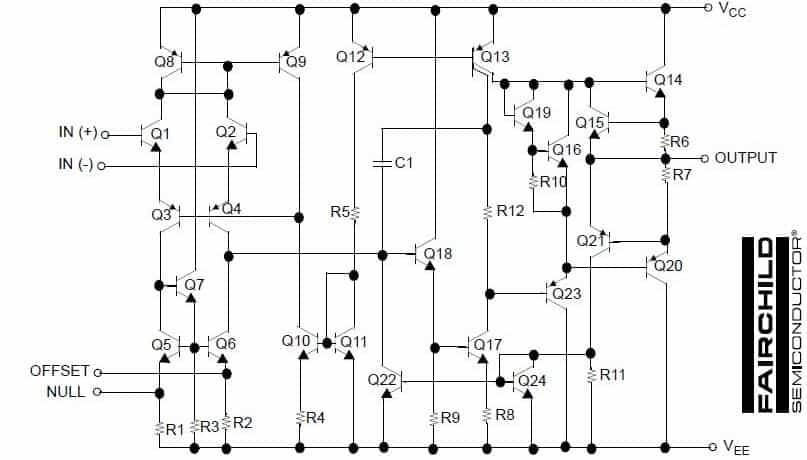 LM741 Internal Schematic