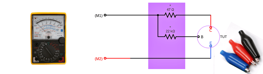 hFE Test Connector Schematic