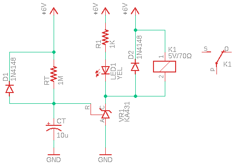 TL431 Delay Switch Schematic