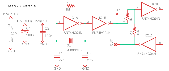Inverter Crystal Oscillator Schematic