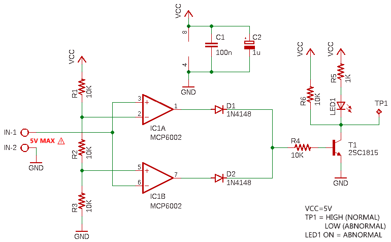 Window Comparator Schematic