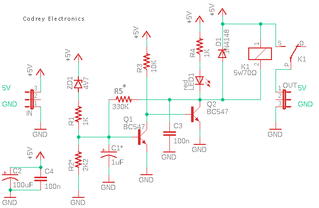 5V Microcontroller Power Rail Guard Schematic