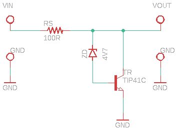 BJT Shunt REG Schematic