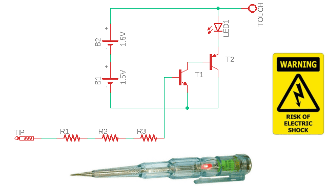 Handy Test Light AC230V Schematic