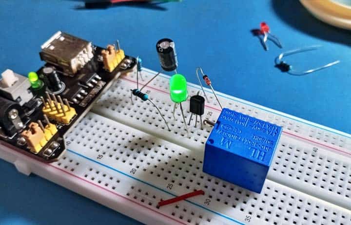 USB Mains Switch Breadboard