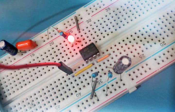 555 Latch Breadboard