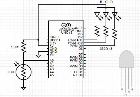 AutoCal Night Light Arduino Uno Setup