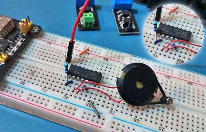Live Wire Detector Prototype Breadboard 5V