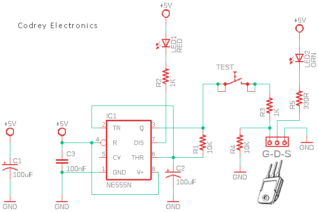 LL Mosfet Tester Schematic