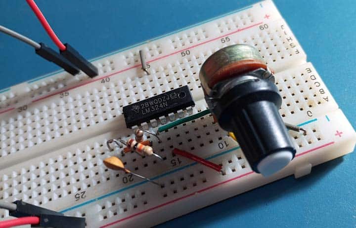 LM324 Triangle Wave Gen Breadboard