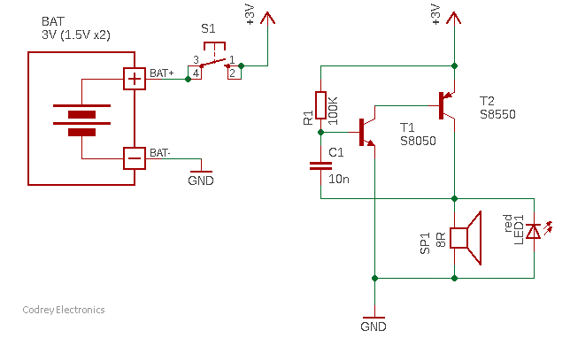 Midget Tone Generator Schematic